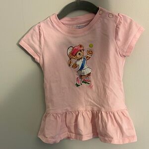 Pink Kids Dress with Bear Design